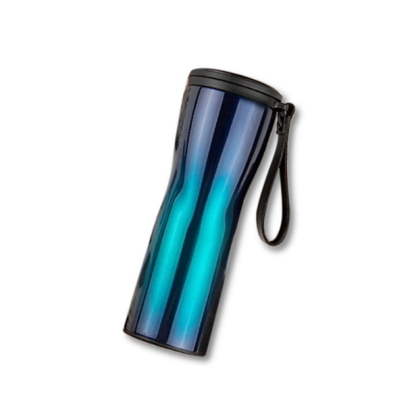 Термокружка KissKissFish MOKA Smart Coffee Tumbler, индикатор температуры, заварник, синий